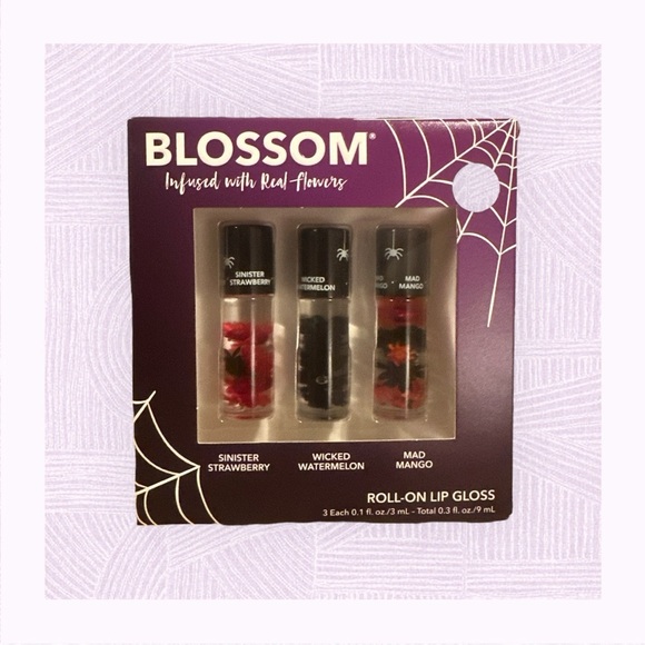 Blossom Roll-On Lip Gloss Set – Infused w/ Real Flowers (3 Pack) - Picture 2 of 4